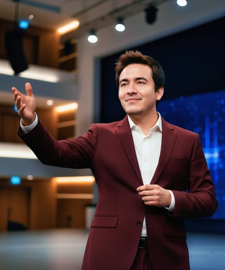 Yames Gonzales en una conferencia de negocios