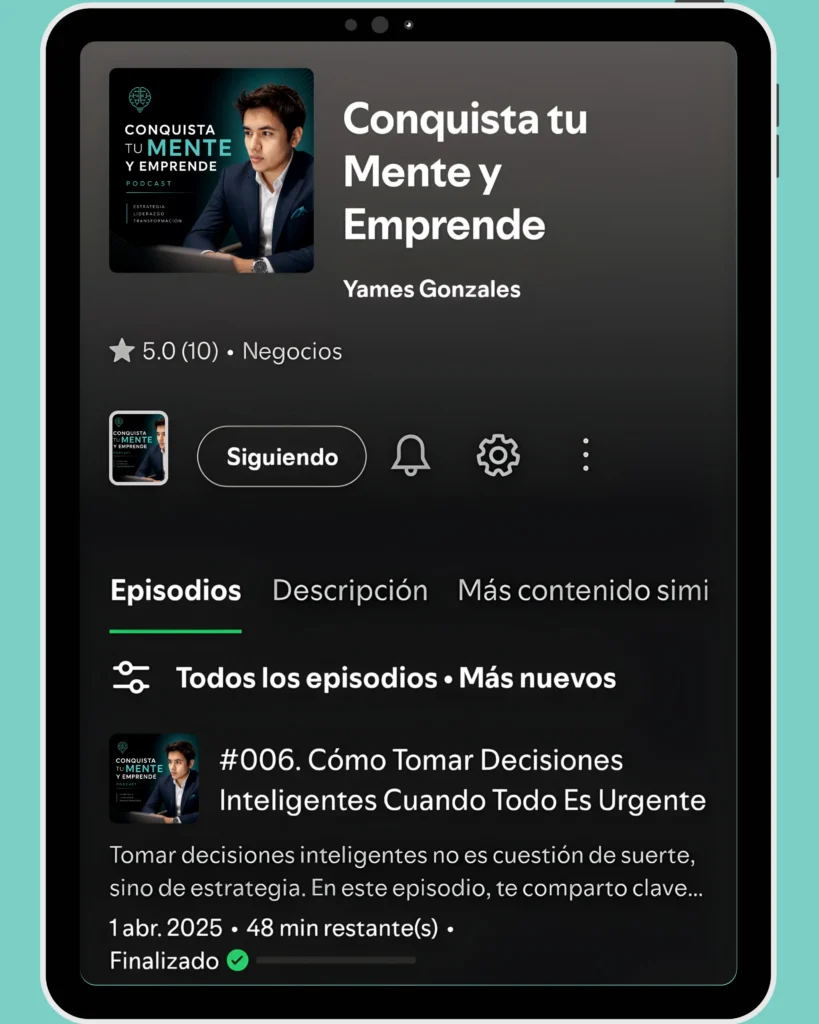 Promo del podcast de Yames Gonzales